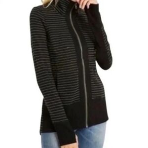 Cabi Sporty Striped Sprint Jacket With Pockets Style# 3378